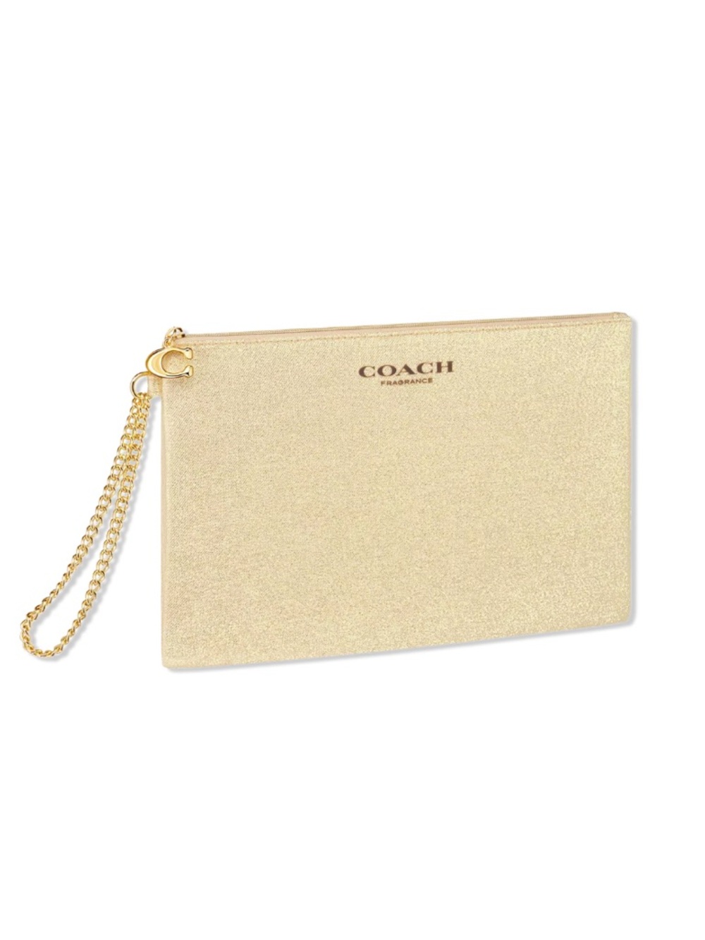 COACH Gold Glitter Toiletry Pouch